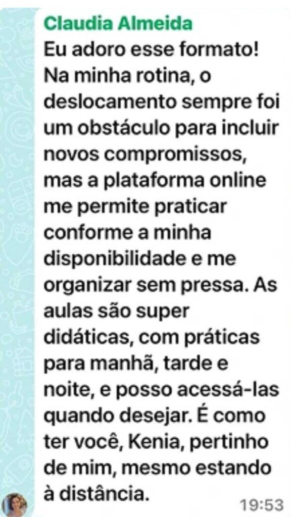 Depoimentos alunos Kenia Maciel